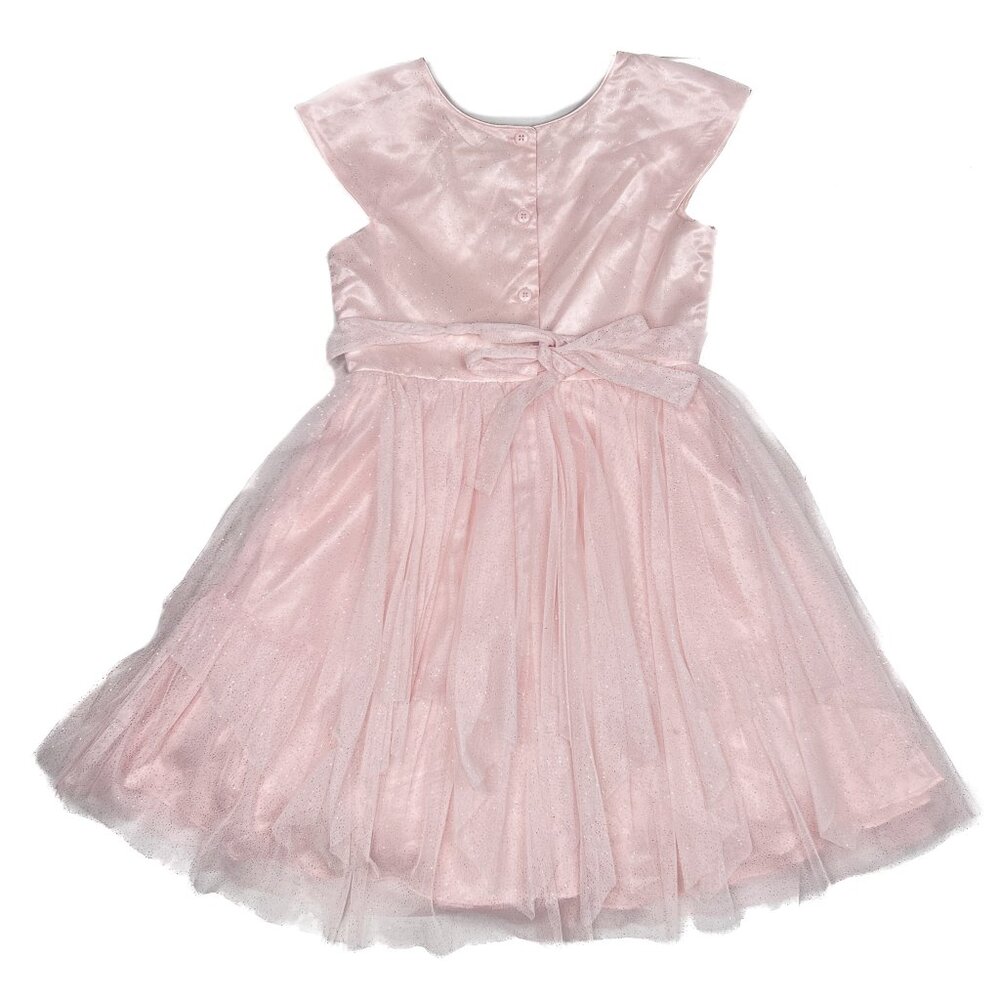 Jona Michelle Petal Baby Pink Princess Floral Lace Sequin Tiered Tule Sz 12 NWOT - Picture 7 of 10